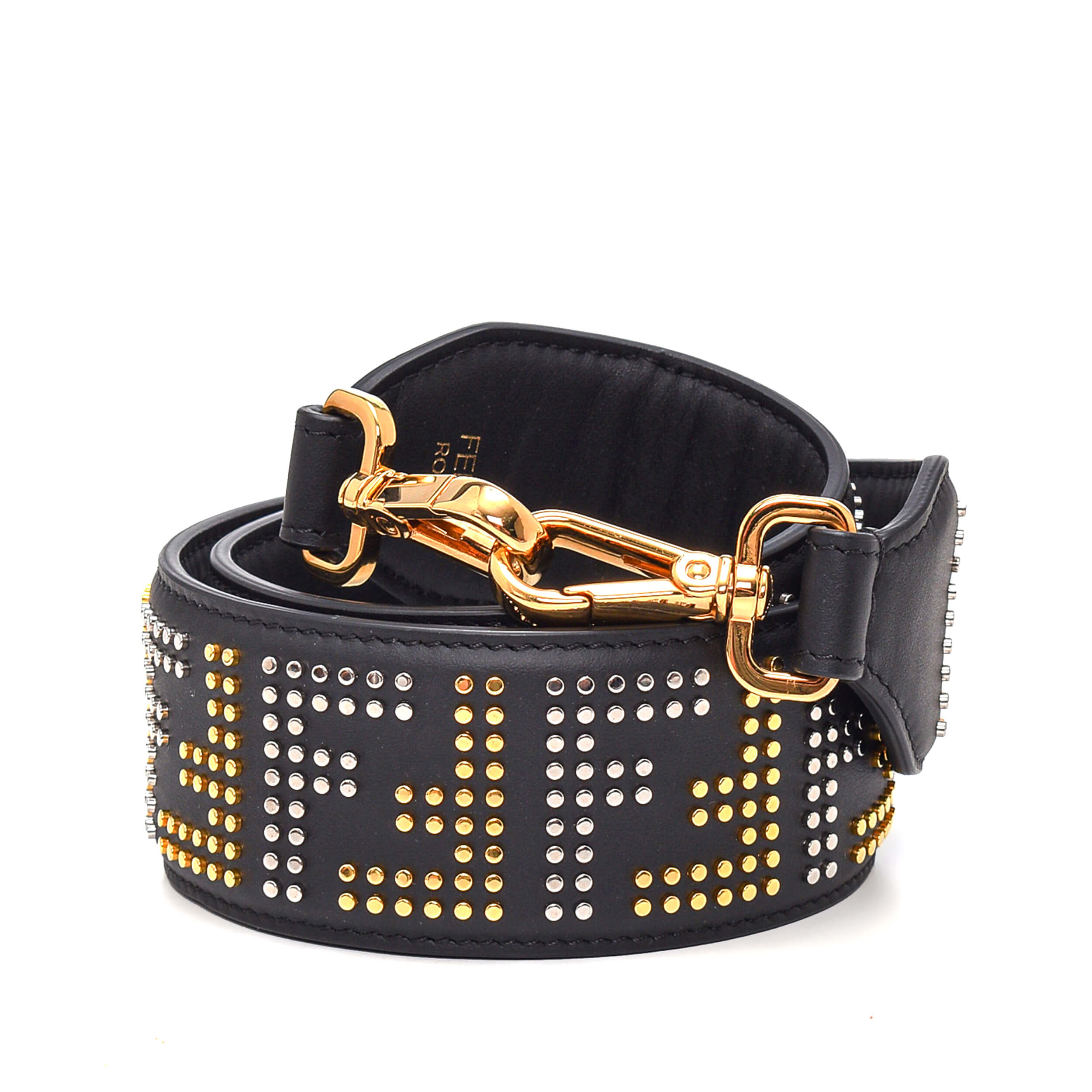 Fendi - Gold&Silver FF Logo Detail Strap